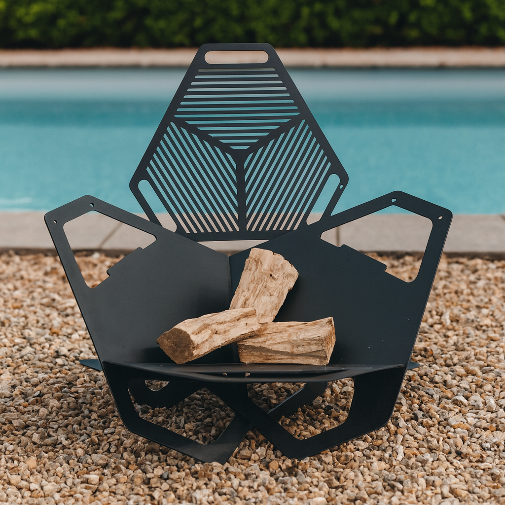CHILZ BBQ30 Collapsible Triangle Fire Pit & Portable BBQ Grill