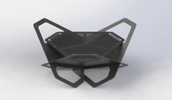 CHILZ BBQ30 Collapsible Triangle Fire Pit & Portable BBQ Grill - Image 6