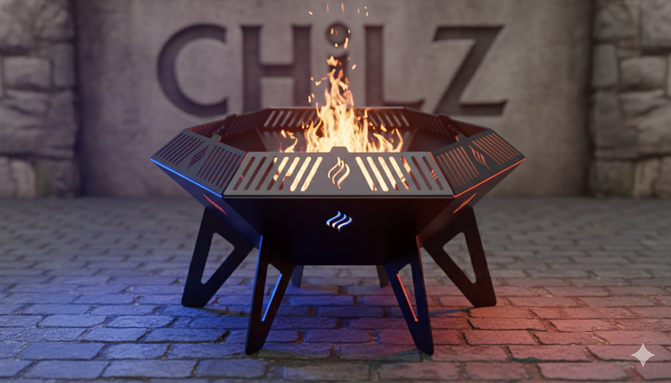 CHILZ Hexagon Fire Pit – Portable, Collapsible, Foldable – Model BP600