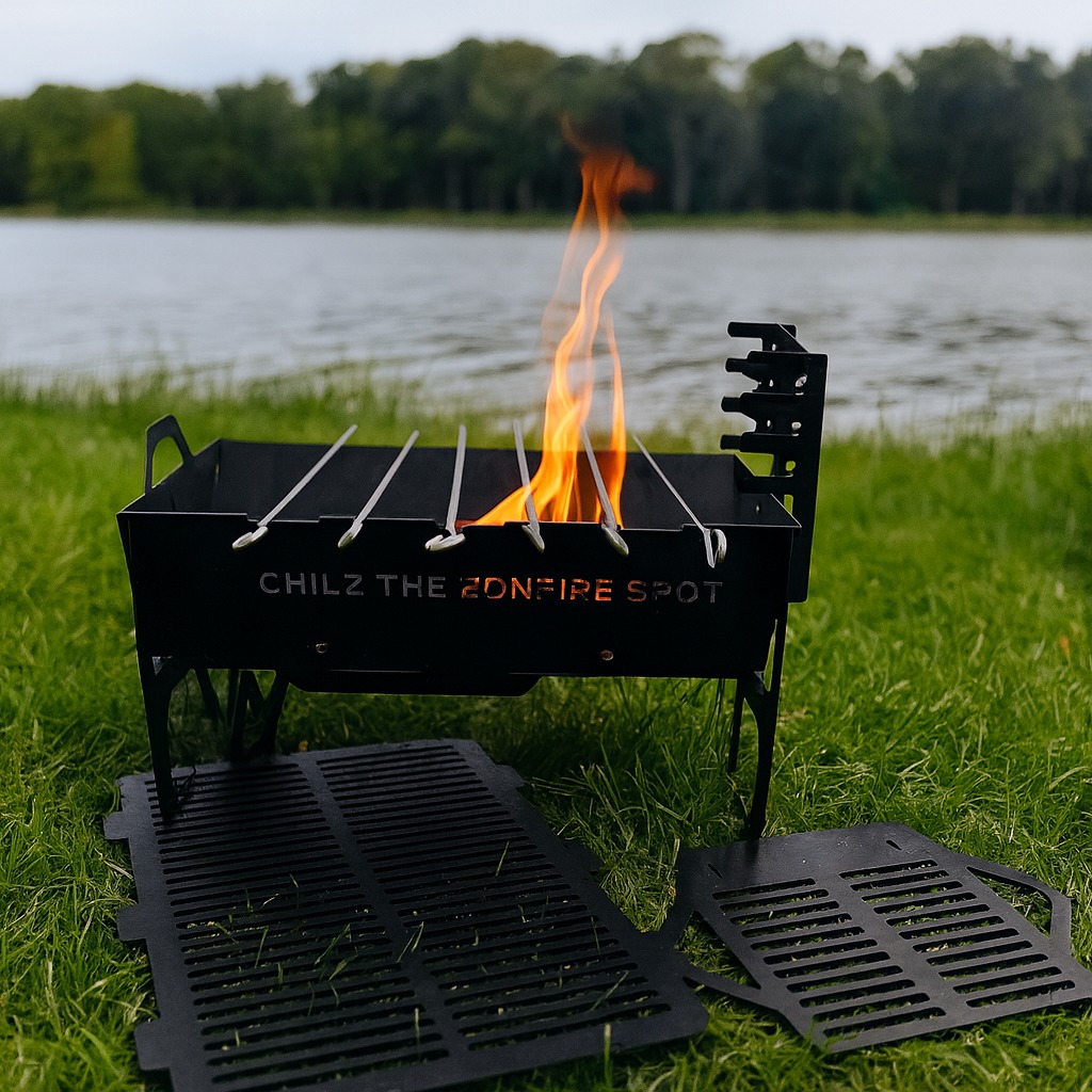 CHILZ Portable Fire Pit BBQ Grill – Model BBQ70