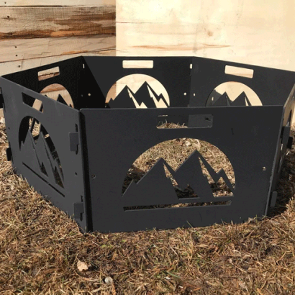 CHILZ Portable Fire Pit – Mountain Scene – Model BP1100